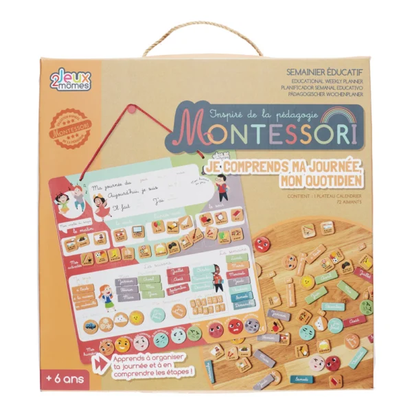 Montessori mágneses napi tervező naptár részlet – Megértem a napom
