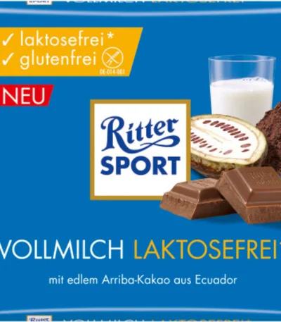 Ritter Sport gluténmentes és laktózmentes tejcsokoládé - prémium mentes csoki