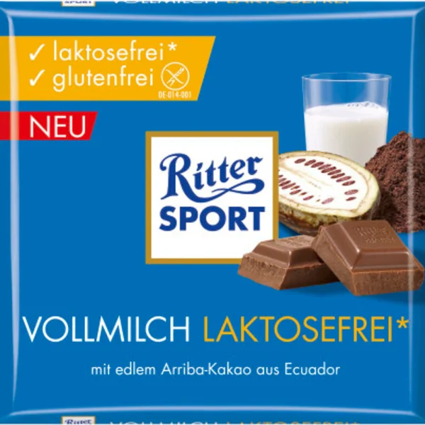 Ritter Sport gluténmentes és laktózmentes tejcsokoládé - prémium mentes csoki