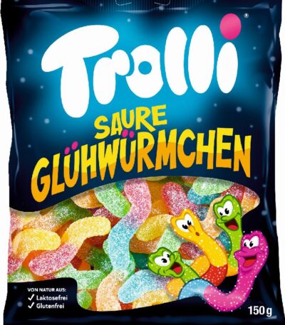 Savanyú gyümölcsös gumicukor kukac formájú - prémium gluténmentes édesség